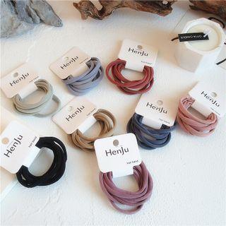 Set Of 6: Plain Hair Tie