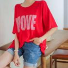 Move Lettering Oversized T-shirt