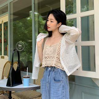 Crop Lace Cardigan