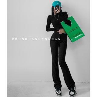 Skinny Boot-cut Dress Pants
