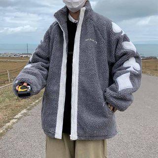 Poker Embroidered Fleece Jacket
