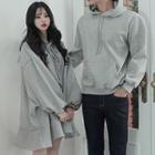 Men Hoodie / Women Long-sleeve Ruffle Hem Hoodie Dress