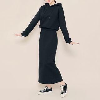 Hooded Cotton Long Pullover Dress