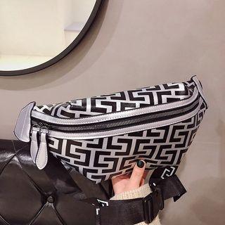 Faux Leather Patterned Sling Bag