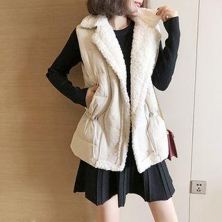 Faux-shearling Padded Vest