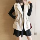Faux-shearling Padded Vest
