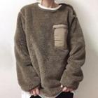 Fleece Sweatshirt Khaki - One Size