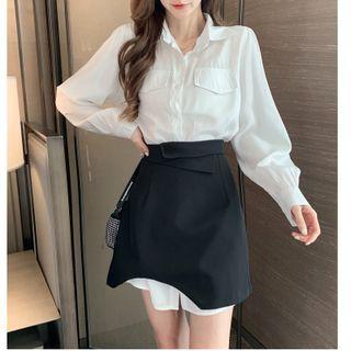 Asymmetrical Mini A-line Skirt / Shirt