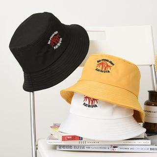 Embroidered Tree Bucket Hat