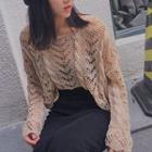 Open Knit Cropped Top