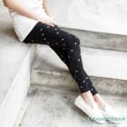 Hearted Print Stretch Leggings