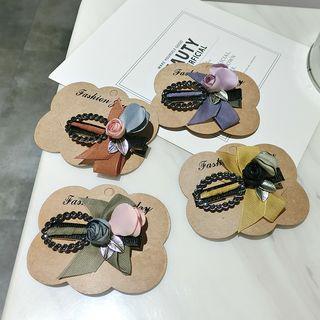 Rose Bow Hair Clip