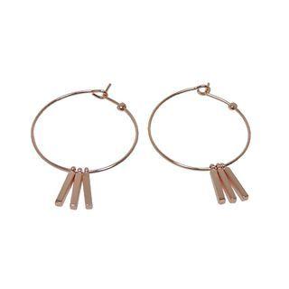 Bar-dangle Hoop Earrings One Size