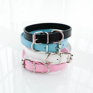 Faux Leather Buckled Choker