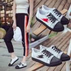 Flash Print Lace Up Canvas Sneakers