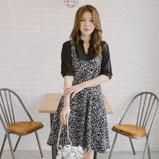 Floral A-line Jumper Dress