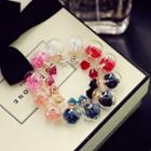 Glass Ball Double-sided Stud Earring