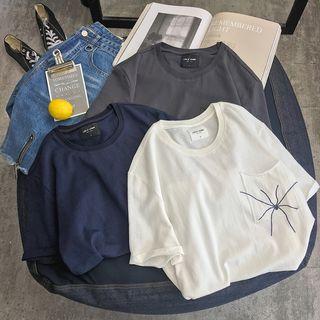 Spider Embroidered Short Sleeve T-shirt