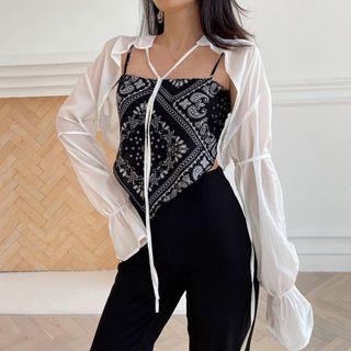 Tie-front Cropped Light Jacket