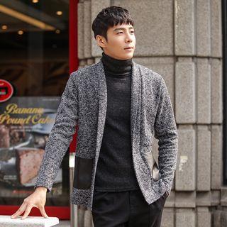 Shawl-collar Open-front M Lange Cardigan