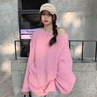 Plain Sweater / Straight-leg Pants