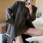 Single Breasted Blazer / Spaghetti Strap Dress