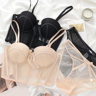 Set: Mesh Corset Camisole + Panties