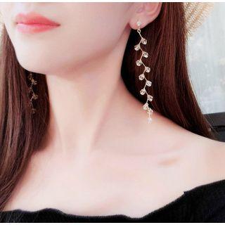 Alloy Rhinestone Dangle Earring
