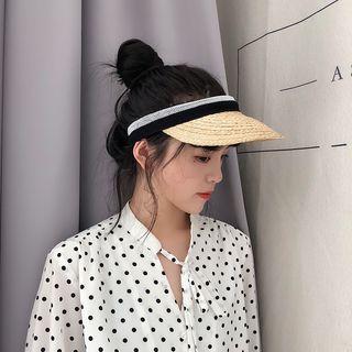 Straw Visor Hat As Shown In Figure - One Size