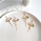 Fan Faux Pearl Drop Earring / Clip-on Earring
