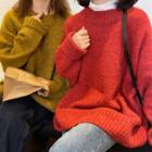 Oversize Melange-knit Sweater