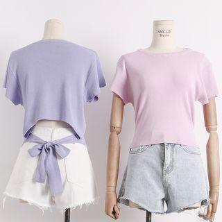 Lightweight Tie-back Knit Top