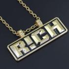 Rich Lettering Pendant Necklace As Shown In Figure - One Size