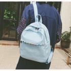 Safety Pin Detail Canvas Backpack