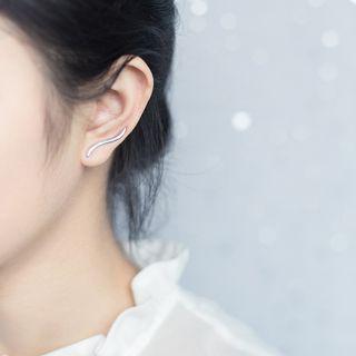 925 Sterling Silver Wave Earring