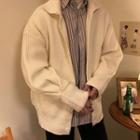 Ribbed Knit Turtleneck Cardigan