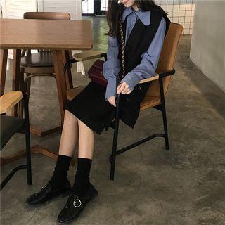 Long Sleeves Blouse / Strap Dress