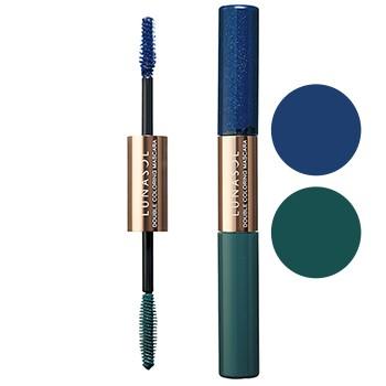 Kanebo - Lunasol Double Coloring Mascara (#ex01 Blue Green X Shining Navy) 1 Pc