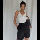 Lightweight Straight-cut Dress Shorts