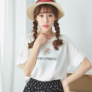 Sequined Short-sleeve Chiffon T-shirt