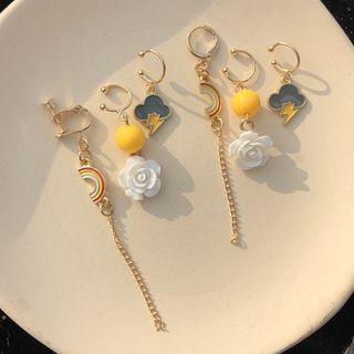 Alloy Rainbow / Lightning Cloud / Flower Dangle Earring