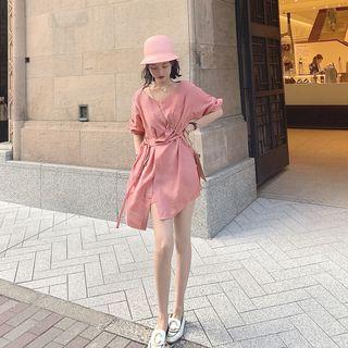 Tie Waist Long Blouse / Shorts