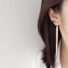 Alloy Fringed Earring 1 Pair - Clip On Earring - Gold - One Size