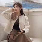 Contrast-trim Boucl  Jacket