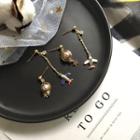 Non-matching Alloy Plane Dangle Earring