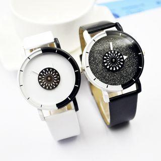 Couple Matching Two Tone Strap Watch
