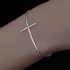 Cross Alloy Bracelet Cross - Silver - One Size