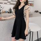 Cap-sleeve Mini A-line Dress