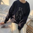 Bear Embroidery Sweatshirt