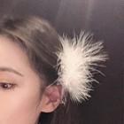 Feather Hair Clip Al1041 - White - One Size
